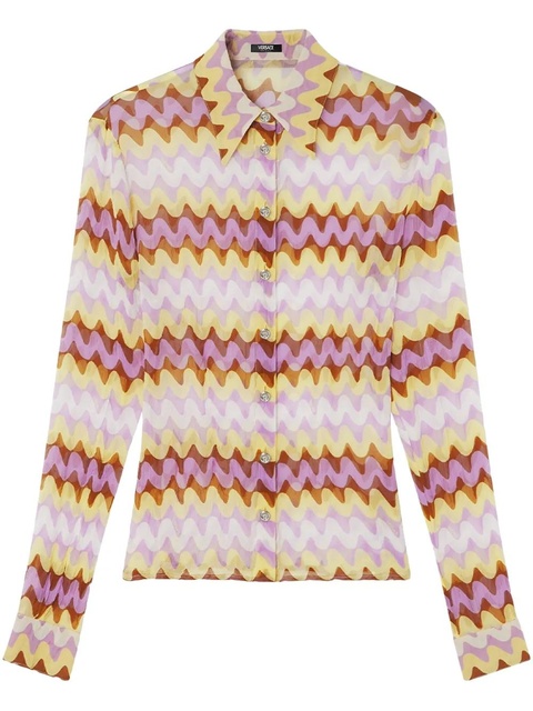 Versace Wave crepe shirt - Purple - zdjęcie produktu nr 1