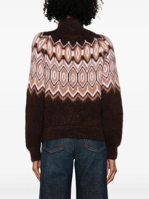 Maje geometric-pattern sweater - Brown - zdjęcie produktu nr 2