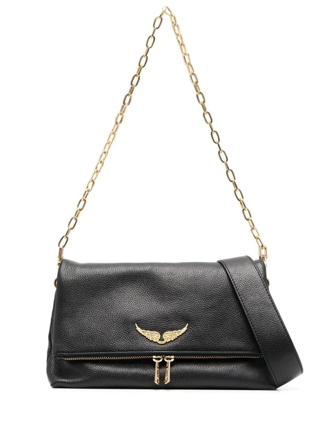 Zadig&Voltaire logo-plaque leather shoulder bag - Black - zdjęcie produktu nr 1