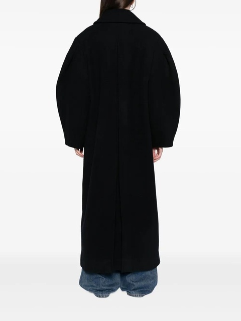 GANNI oversized long peacoat - Black - zdjęcie produktu nr 2