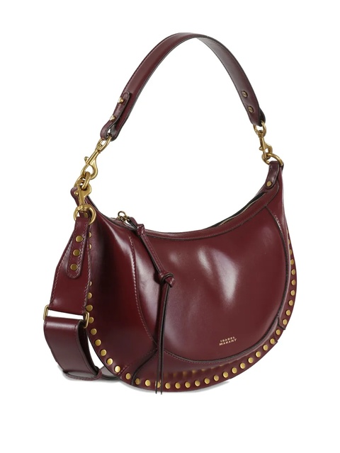 ISABEL MARANT Oskan Moon studded shoulder bag - Red - zdjęcie produktu nr 2