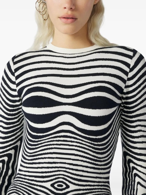 Jean Paul Gaultier Morphing Stripes crew-neck sweater - White - zdjęcie produktu nr 1