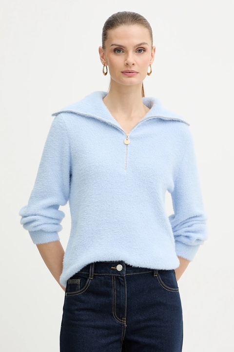Morgan sweter MNOVI damski kolor niebieski MNOVI - zdjęcie produktu nr 1