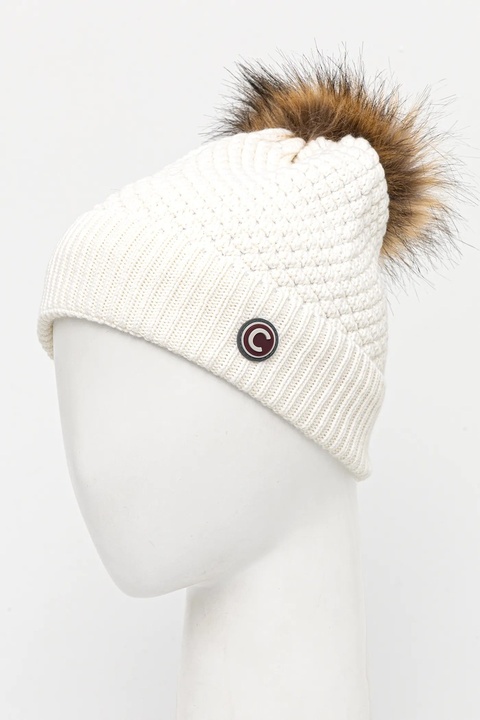 Colmar czapka z domieszką wełny kolor beżowy z grubej dzianiny 4854E.3XS - zdjęcie produktu nr 2