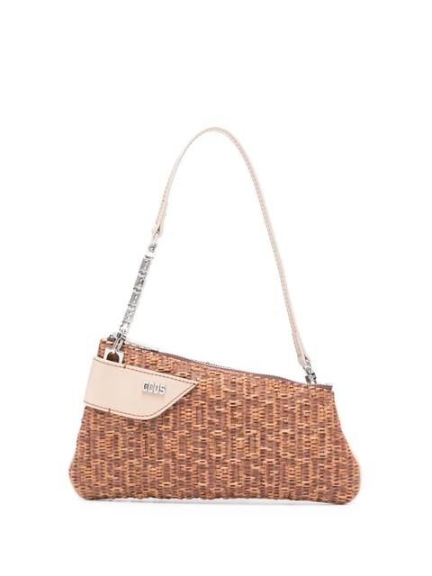 GCDS Comma Notte raffia shoulder bag - Brown - zdjęcie produktu nr 1