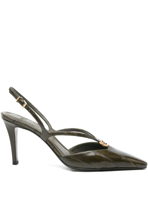 FENDI 85mm FFold slingback pumps - Green - zdjęcie produktu nr 1
