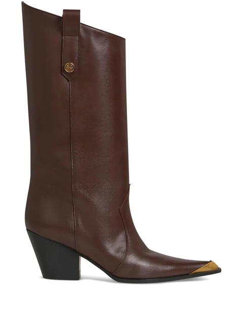 ETRO pointed-toe leather boots - Brown - zdjęcie produktu nr 1