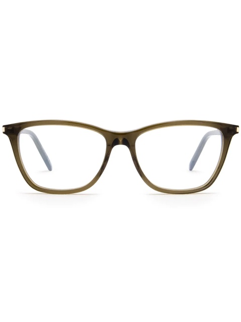 Saint Laurent Eyewear transparent square glasses - Green - zdjęcie produktu nr 1