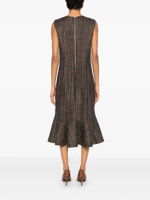 FENDI embellished ruffled dress - Brown - zdjęcie produktu nr 2