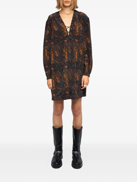 Zadig&Voltaire Ramela lace-up python dress - Black - zdjęcie produktu nr 2