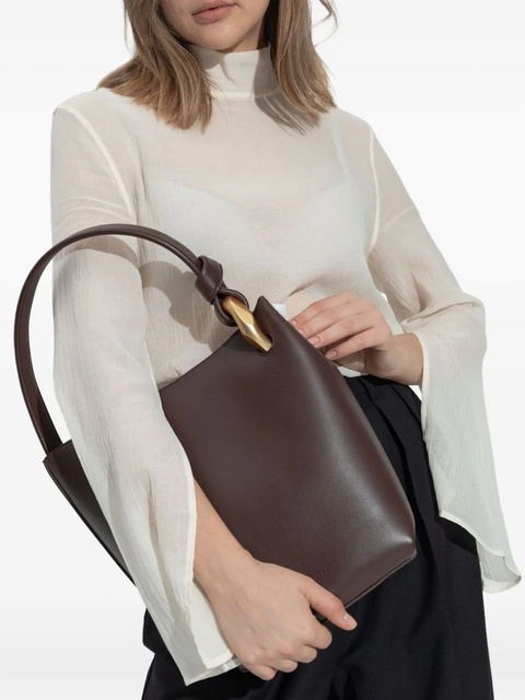 JW Anderson Corner knotted-handle leather tote bag - Brown - zdjęcie produktu nr 2