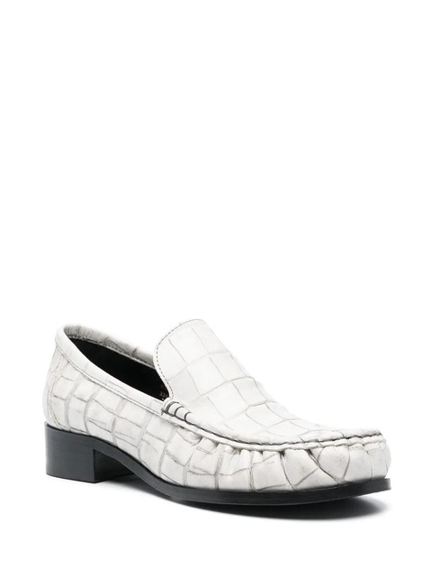 Acne Studios block-heel leather loafers - White - zdjęcie produktu nr 2