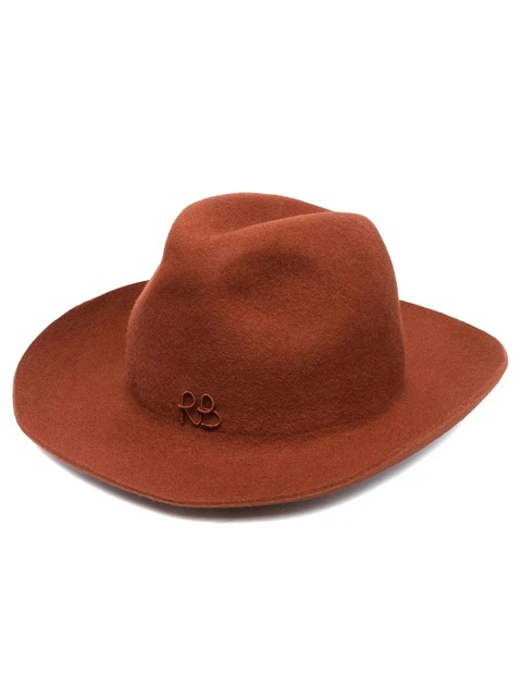 Ruslan Baginskiy embroidered-logo wool felt hat - Orange - zdjęcie produktu nr 1