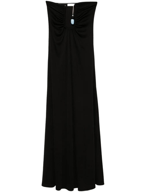 Christopher Esber Helix crystal ribbed strapless dress - Black - zdjęcie produktu nr 1