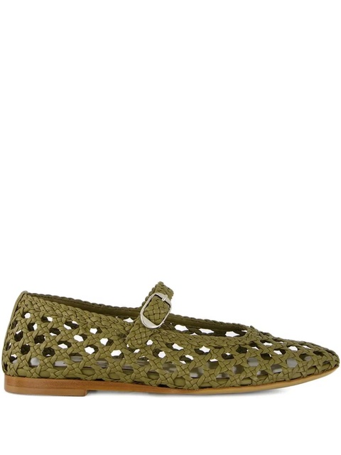 Le Monde Beryl woven lather ballet flats - Green - zdjęcie produktu nr 1