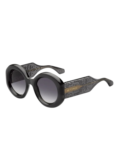 ETRO paisley-embellished round sunglasses - Black - zdjęcie produktu nr 2