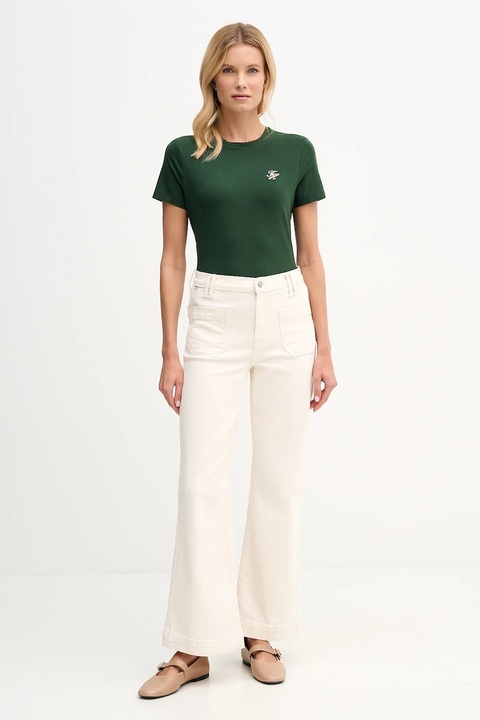 Tommy Hilfiger t-shirt damski kolor zielony WW0WW47809 - zdjęcie produktu nr 2