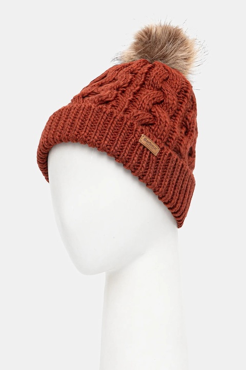 Barbour czapka kolor pomarańczowy - zdjęcie produktu nr 2