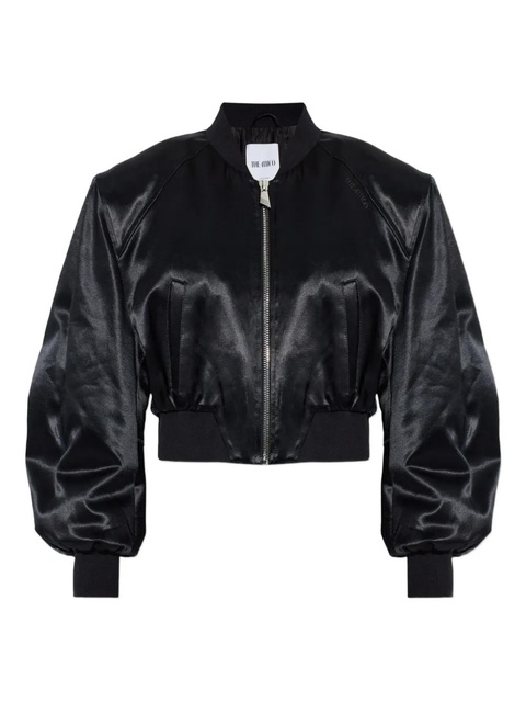 The Attico zip-up bomber jacket - Black - zdjęcie produktu nr 1