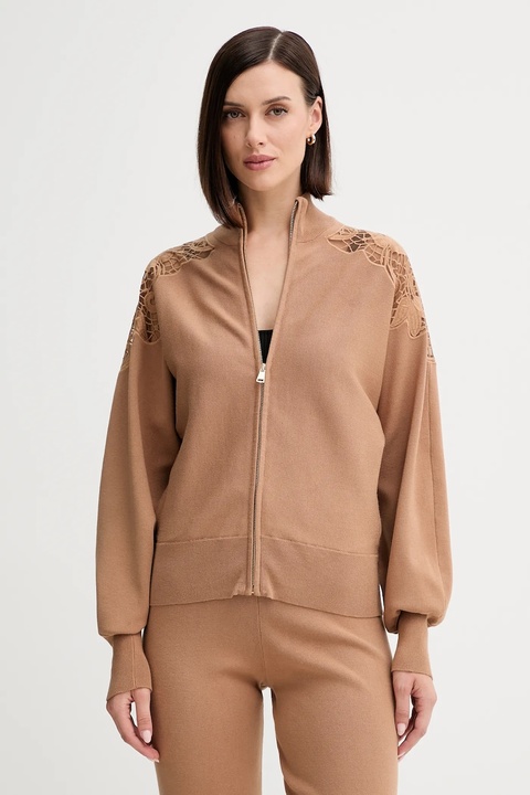 Twinset kardigan damski kolor brązowy lekki 252TP3405 - zdjęcie produktu nr 1