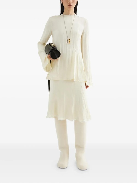 Jil Sander satin mini skirt - White - zdjęcie produktu nr 2