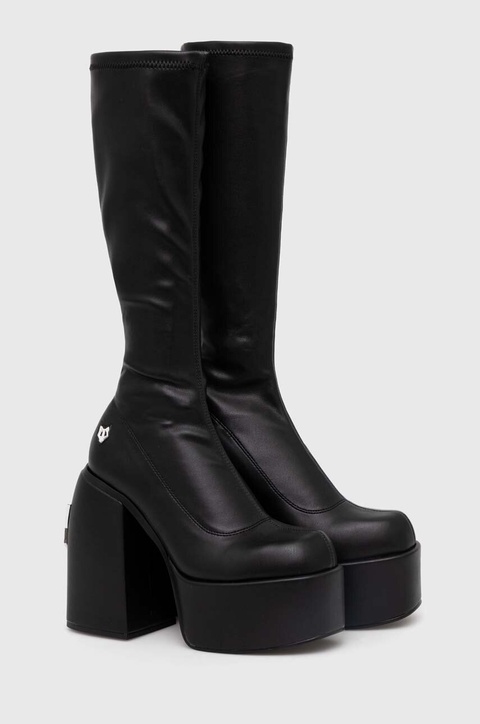 Naked Wolfe kozaki Spice damskie kolor czarny na słupku - zdjęcie produktu nr 2