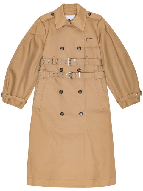 GANNI belted trench coat - Brown - zdjęcie produktu nr 1