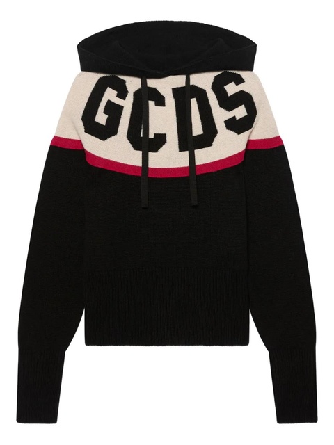 GCDS logo-embellishment hoodie - Black - zdjęcie produktu nr 1