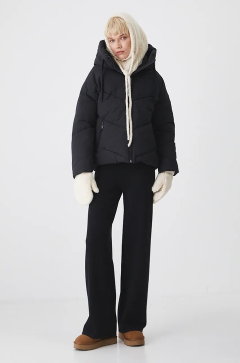 Medicine kurtka damska kolor czarny zimowa oversize - zdjęcie produktu nr 1