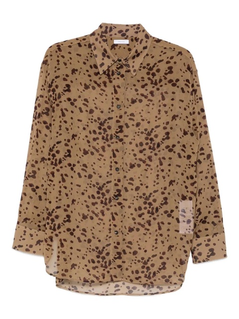 Ferragamo buttoned patterned shirt - Brown - zdjęcie produktu nr 1