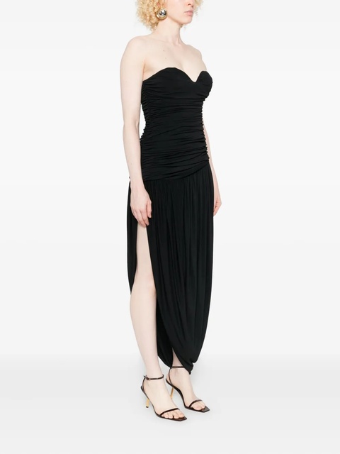 Magda Butrym strapless draped dress - Black - zdjęcie produktu nr 2