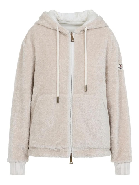 Moncler zip-up fleece hooded jacket - Neutrals - zdjęcie produktu nr 1