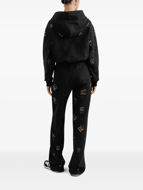 Dolce & Gabbana logo-perforated track pants - Black - zdjęcie produktu nr 2