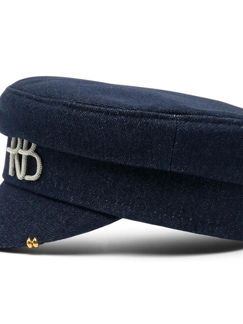 Ruslan Baginskiy piercing-detailed baker boy cap - Blue - zdjęcie produktu nr 2