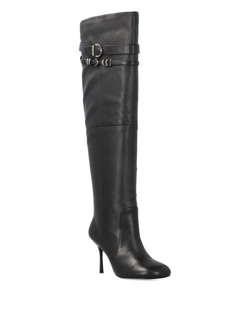 PINKO leather knee-length boots - Black - zdjęcie produktu nr 2