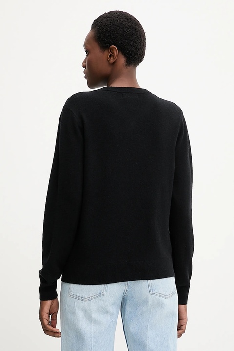 Answear.LAB sweter z wełny merino damski kolor czarny lekki - zdjęcie produktu nr 2
