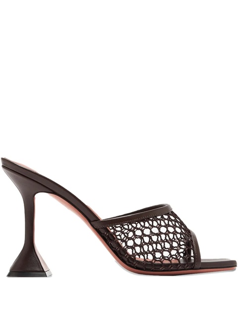 Amina Muaddi 95mm Lupita sandals - Brown - zdjęcie produktu nr 1
