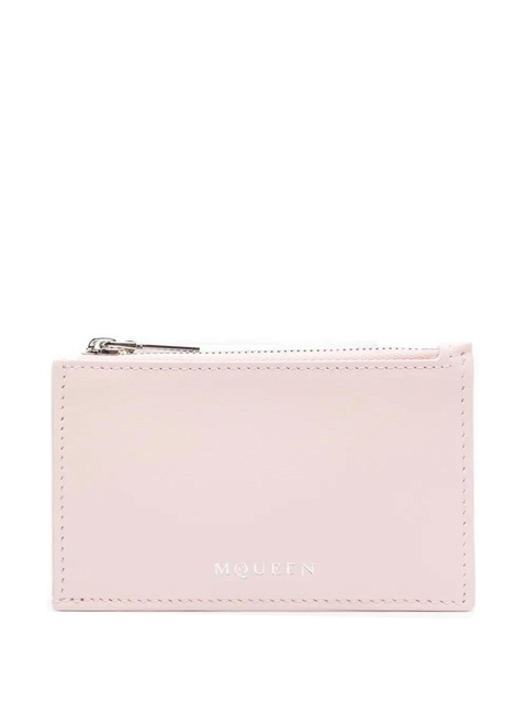Alexander McQueen zip-top calfskin wallet - Pink - zdjęcie produktu nr 1