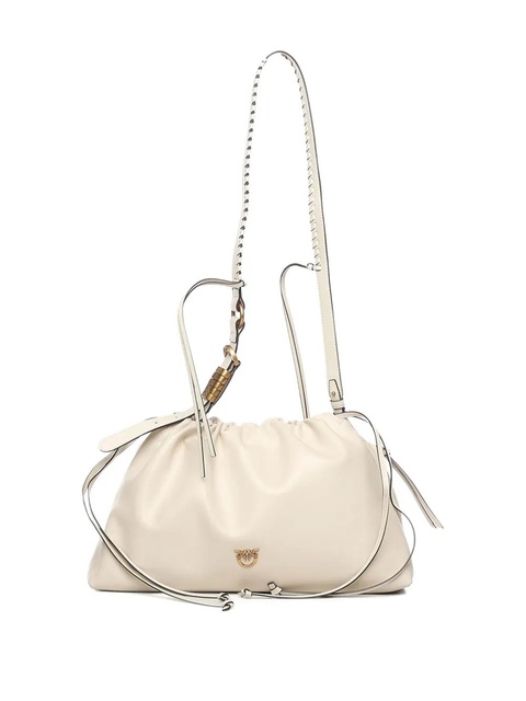 PINKO large drawstring logo clutch bag - Neutrals - zdjęcie produktu nr 1