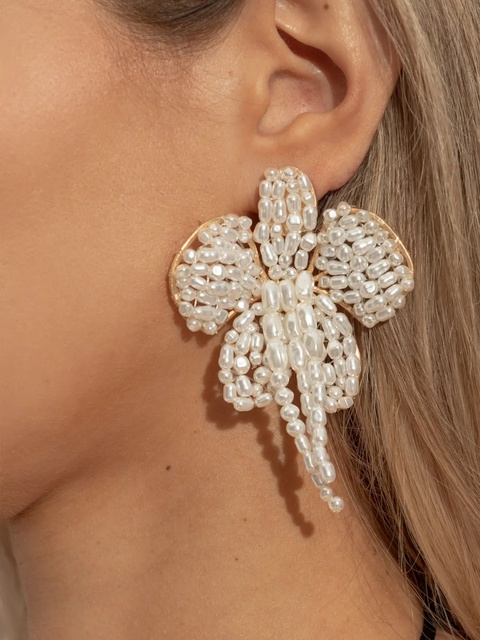 Cult Gaia Amina pearl-flower earrings - White - zdjęcie produktu nr 2