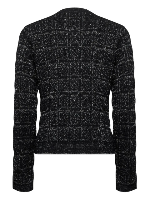 Gucci interlocking-G check cardigan - Black - zdjęcie produktu nr 2