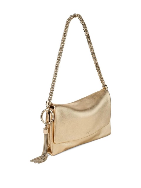 Jimmy Choo Callie Flap tassel chain shoulder bag - Gold - zdjęcie produktu nr 1