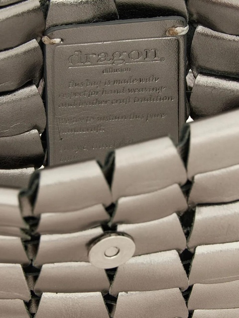 DRAGON DIFFUSION Link leather cross body bag - Silver - zdjęcie produktu nr 2