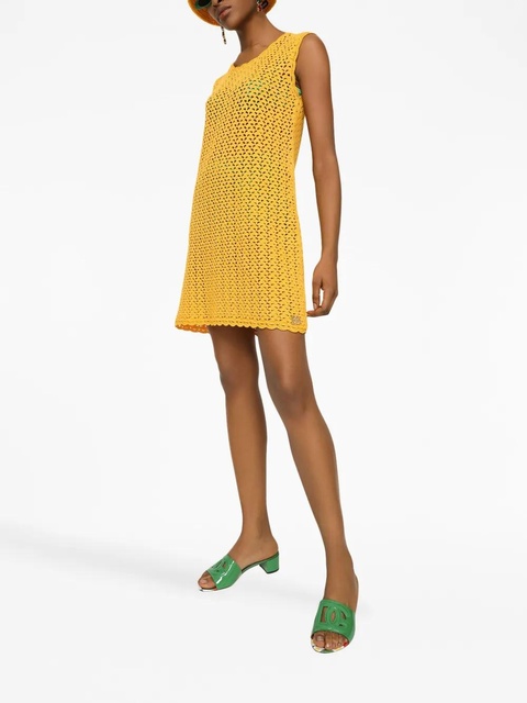 Dolce & Gabbana sleeveless crochet-knit mini dress - Yellow - zdjęcie produktu nr 1
