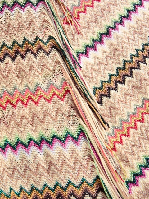 Missoni zigzag-pattern fringed skirt - Neutrals - zdjęcie produktu nr 2