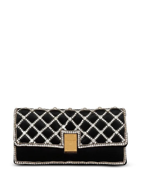 Balmain crystal-embellishment mini shoulder bag - Black - zdjęcie produktu nr 1