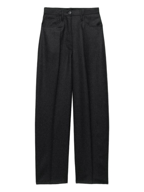 Prada triangle-logo flannel trousers - Grey - zdjęcie produktu nr 1