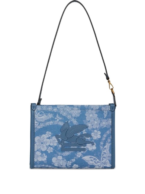 ETRO floral-print denim clutch bag - Blue - zdjęcie produktu nr 1