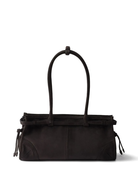 Prada suede drawstring tote bag - Black - zdjęcie produktu nr 2