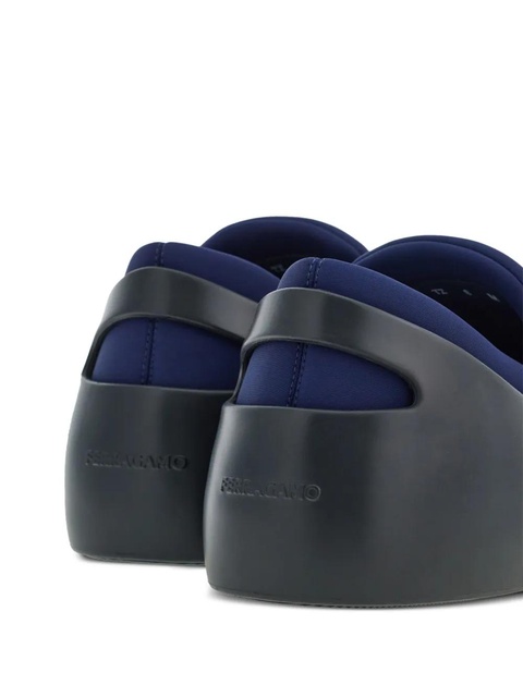 Ferragamo Hybrid logo-patch slip-on sneakers - Blue - zdjęcie produktu nr 2